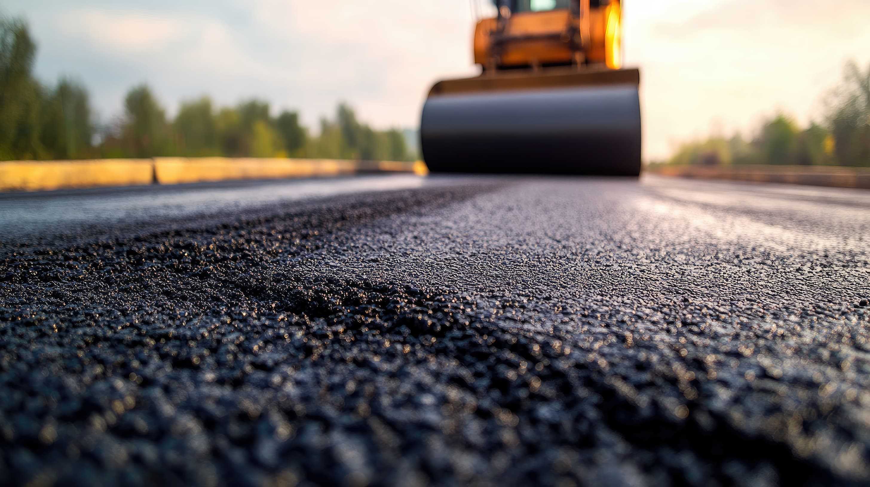 Blackstone Valley Asphalt Services paving a new asphalt driveway